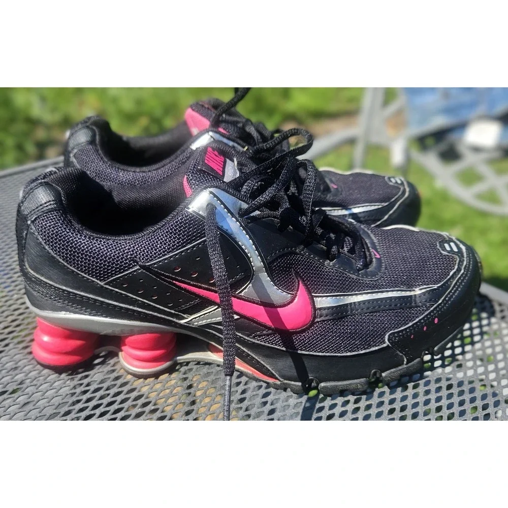 Nike‎ Shox M2 Womens 7.5 Black Hot Pink Silver 2009 370838-061